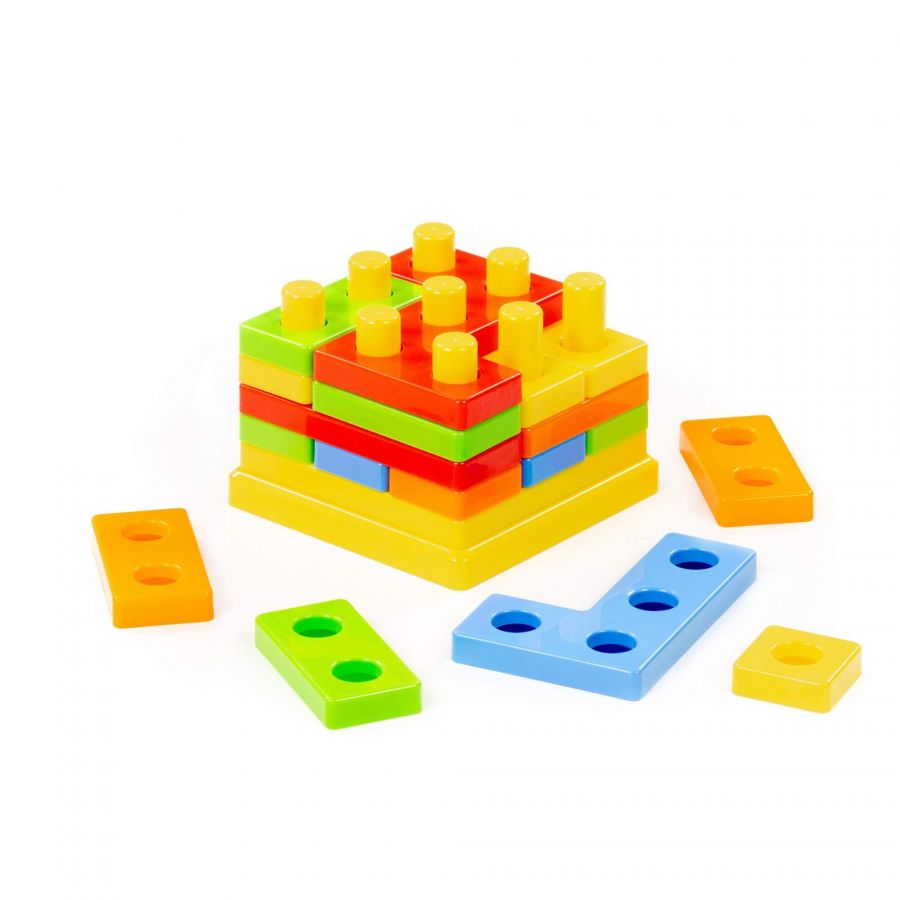 Игрушка развивающая "3D пазл" №1 (23 элемента) (в сеточке)