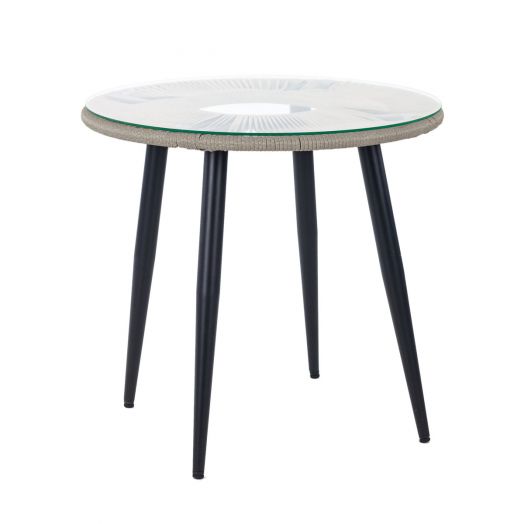 Комплект мебели NUAR обеденный (2 стула, стол. Экоротанг эрба стейпл графит)