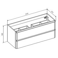 Подвесная тумба под раковину BelBagno 120 ALBANO-1200-2C-SO схема 34