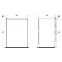 Тумба под раковину BelBagno 60 ALBANO-600-2C-PIA-BL Bianco Lucido схема 8