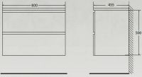 Подвесная тумба под раковину BelBagno ALBANO-600-2C-SO схема 10