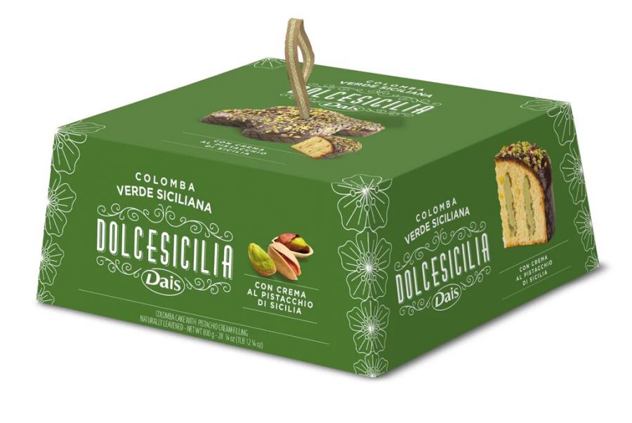 Кулич пасхальный Коломба с кремом из сицилийских фисташек Dolce Sicilia 800 г, Colomba Verde Siciliana 800 g