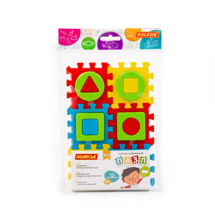 Игрушка развивающая "Пазл" №1 (12 элементов) (в пакете)