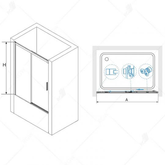 Шторка на ванну RGW Screens SC-45 170x150 34114517 схема 8