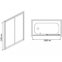 Шторка на ванну RGW Screens SC-043 150x150 351104315 схема 5