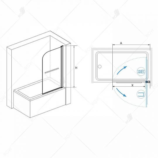 Шторка на ванну RGW Screens SC-114 80х140 411111408 схема 11