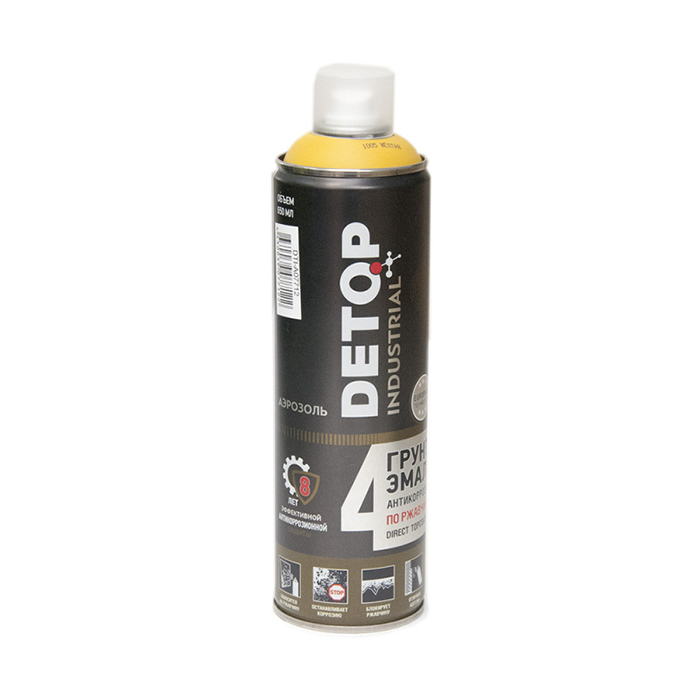 Detop Direct Tocoat on Rust  Грунт-эмаль по ржавчине №4, название цвета "8016 Коричневая", объем аэрозольного баллона 650мл.