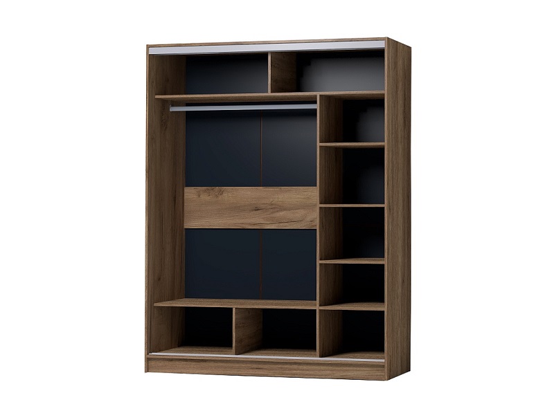 Шкаф-купе Strike 1600 Дуб Крафт табачный с зеркалом