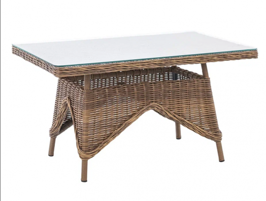 Комплект садовой мебели AMARO (Кресло 2шт, Диван 2-местный 2шт, стол 90х120хН76) (Каштан)