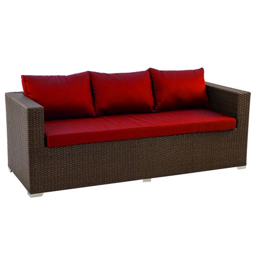 Диван GRAND 3-местный с комплектом подушек (Кофейный)