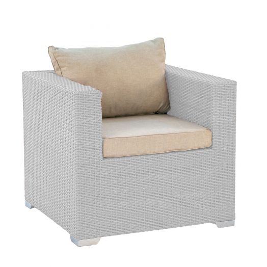 Кресло GRAND с комплектом подушек (Белый)