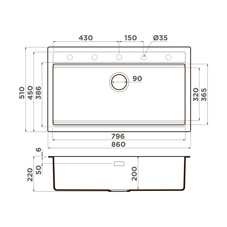 Мойка кухонная Omoikiri Kitagawa 86-LB 499379 ФОТО