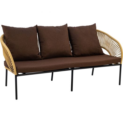 Диван LUNA 3-местный с комплектом подушек (Грано)