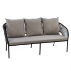 Диван LUNA 3-местный с комплектом подушек (Антрацит)