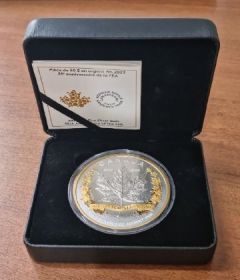 Канада 50 долларов "35 лет Серебряному кленовому листу" 2022 год UNC