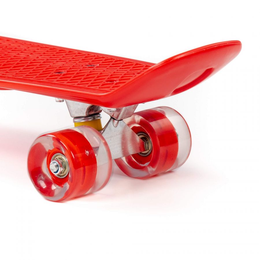 Доска роликовая (66 см) (красная) с красными колёсами