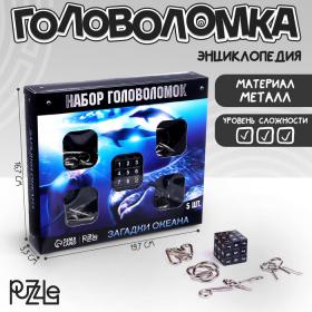 Головоломка металлическая «Океан», набор 5 шт.