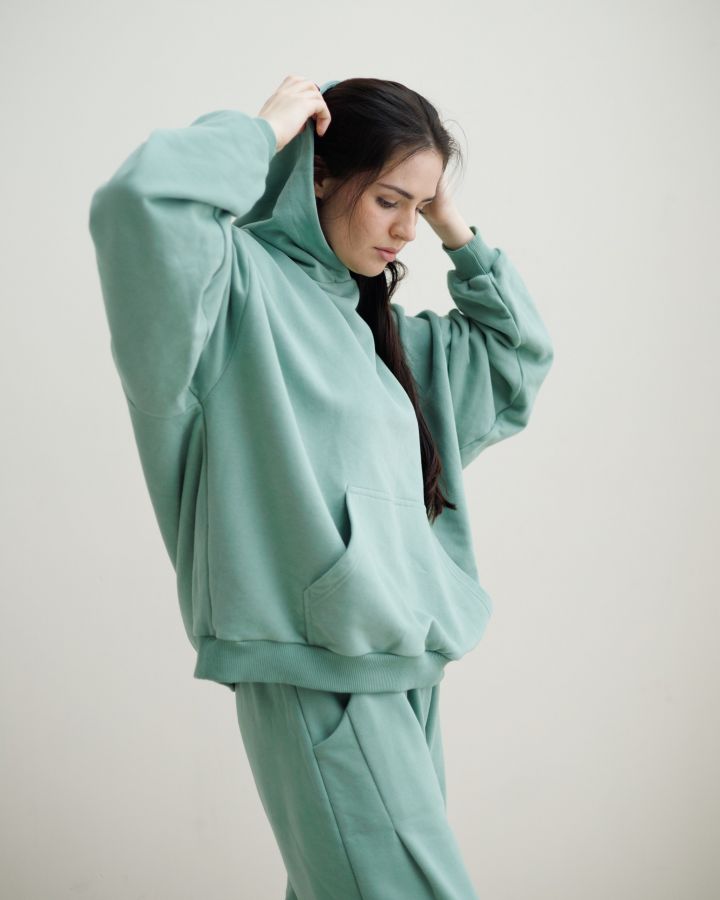 Худи оверсайз полынь
