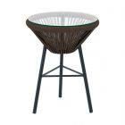 Стол ACAPULCO со стеклом (Прут soft коричневый)