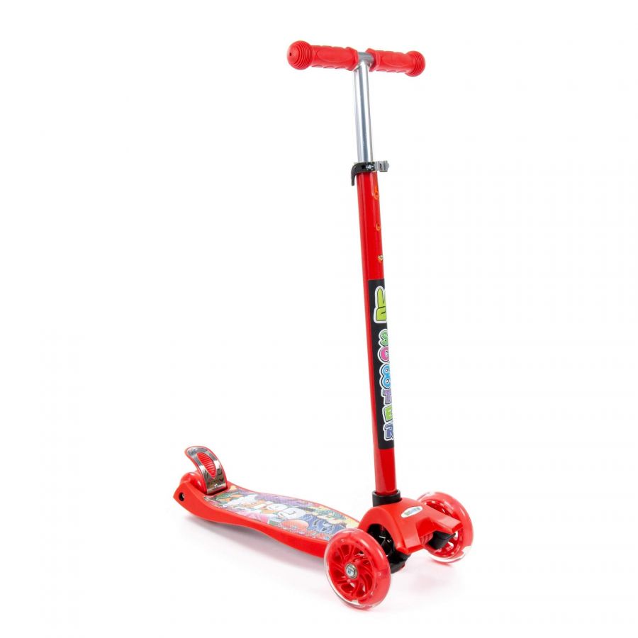 # 0072 Детский самокат (с наклейкой V1) (красный) (в коробке)