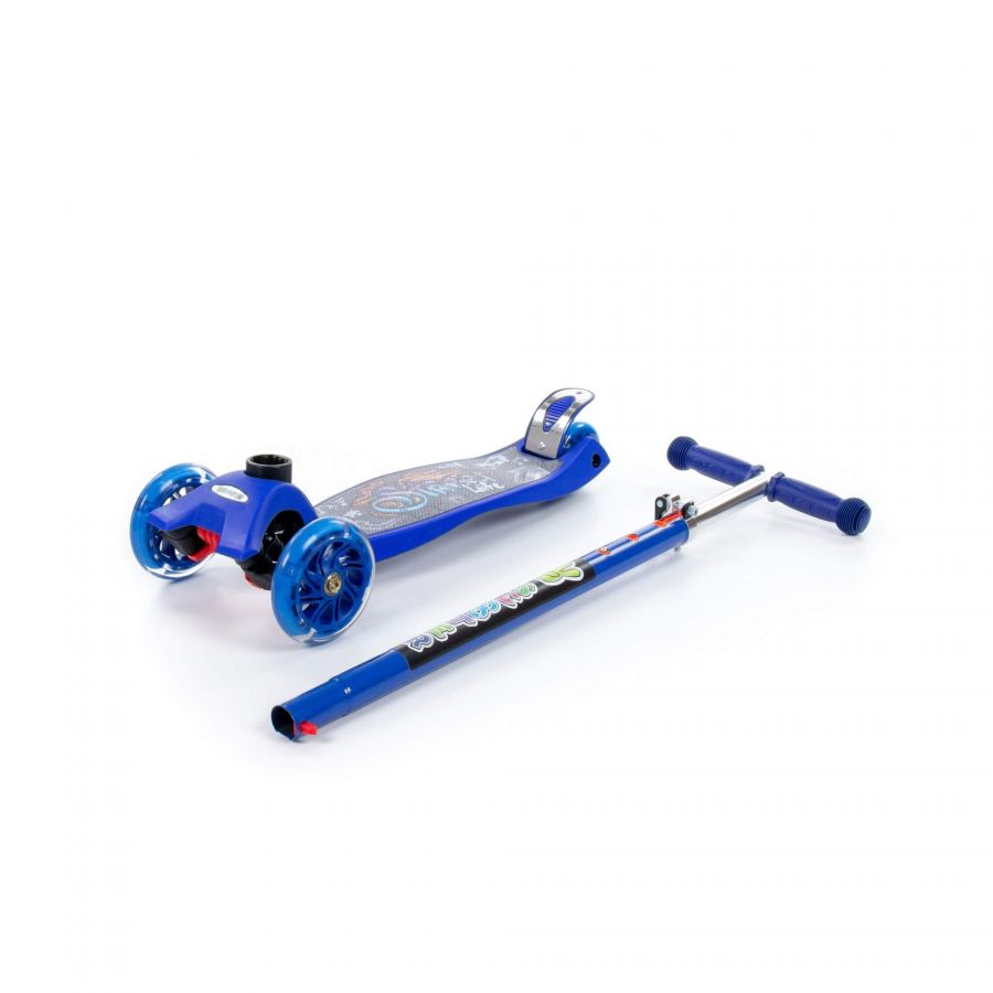 # 0072 Детский самокат (с наклейкой V1) (синий) (в коробке)
