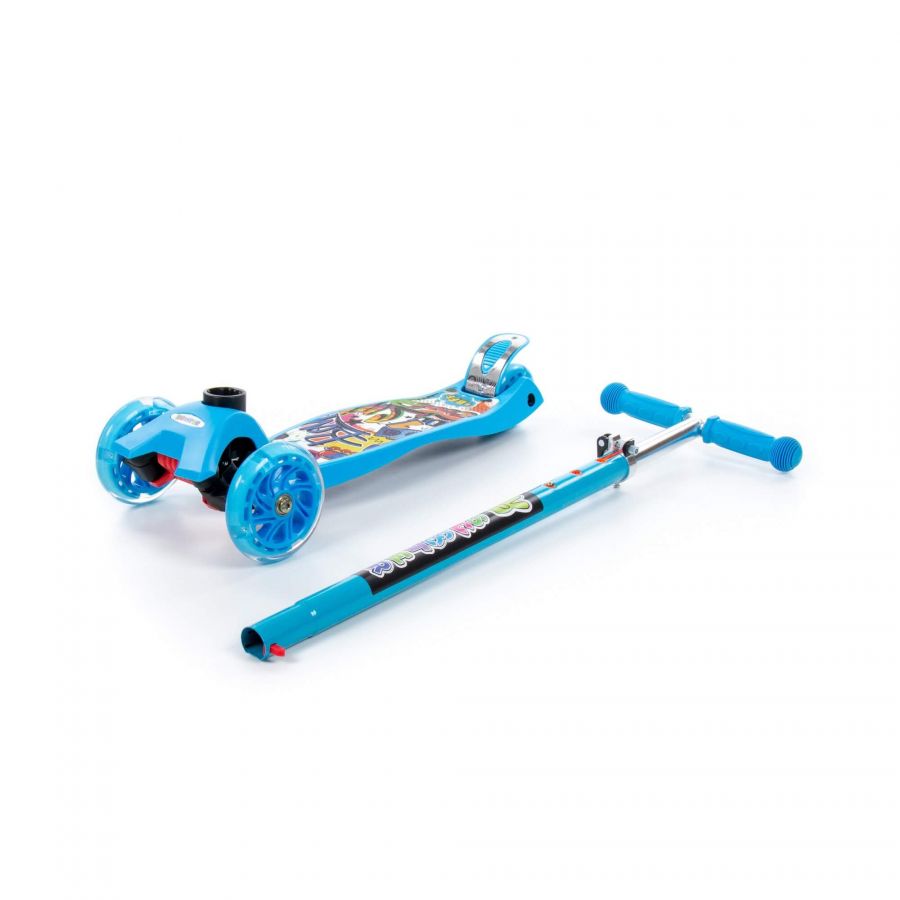 # 0072 Детский самокат (с наклейкой V2) (голубой) (в коробке)