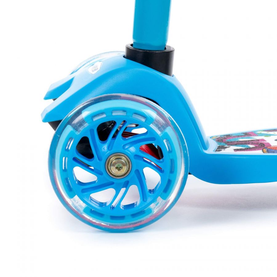 # 0072 Детский самокат (с наклейкой V2) (голубой) (в коробке)