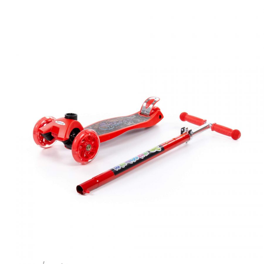 # 0072 Детский самокат (с наклейкой V2) (красный) (в коробке)