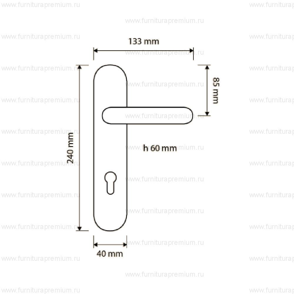 Ручка на планке Linea Cali Florenzia 1460 PL