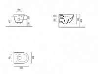 Унитаз подвесной GSI PURA 881604 Swirlflush, для крепежа FISR2, Agave Opaco схема 3