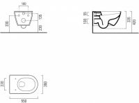 Подвесной унитаз GSI Pura 8821 55х36 схема 2