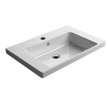 Раковина GSI Norm 86871 подвесная или встраиваемая 75x50 схема 3