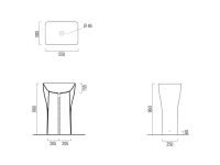 Раковина отдельностоящая GSI Sand 9057 55х38 схема 1
