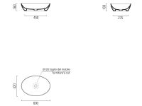 Накладная раковина-чаша GSI Pura 8842 60х42 схема 22