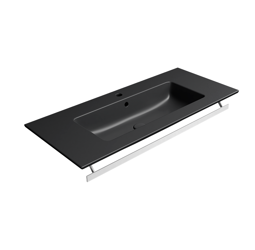 Черная раковина Pura 102x46