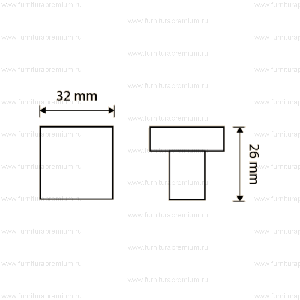 Мебельная ручка-кнопка Linea Cali Frida 1700 RB 0031