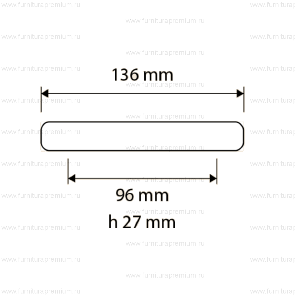 Мебельная ручка-скоба Linea Cali Frida 1700 MB 096