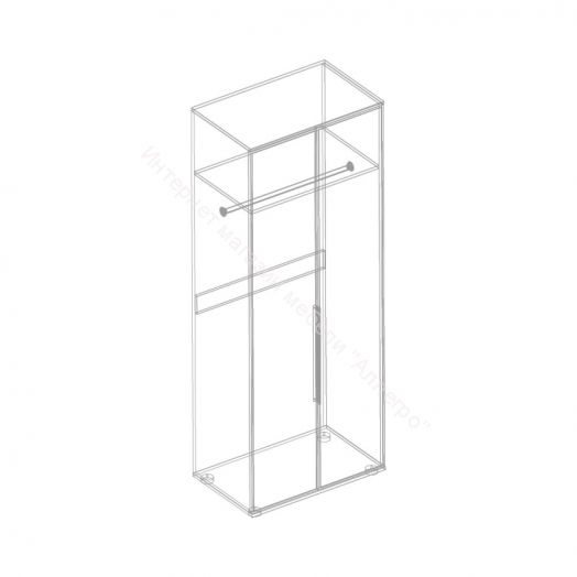 Шкаф 2-ств. для одежды "Лео 2" 800