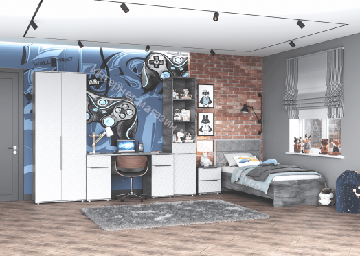 Шкаф 2-ств. с полками "Лео 2" 700