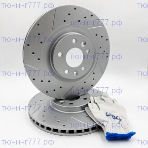 Диски тормозные передние ДЗК с насечками и перфорацией на Jolion 2WD до 2023 года