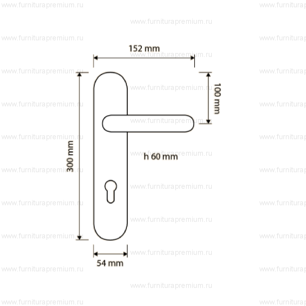 Ручка на планке Linea Cali Grip Pelle 1711 PL