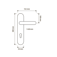 Ручка на планке Linea Cali Grip Pelle 1711 PL схема