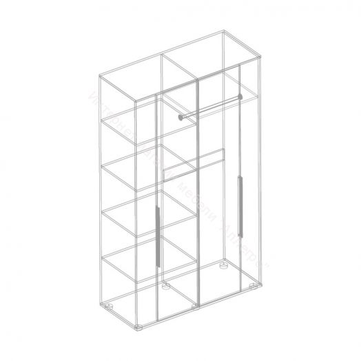 Шкаф 4-ств. с зеркалом "Лео 2" 1200