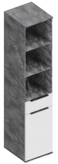 Пенал 1-ств. с ящиком и полками "Лео 2" 450