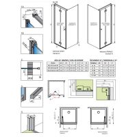 Душевое ограждение Radaway Nes 8 KDJ B со складной дверью 80 х 90 см схема 2