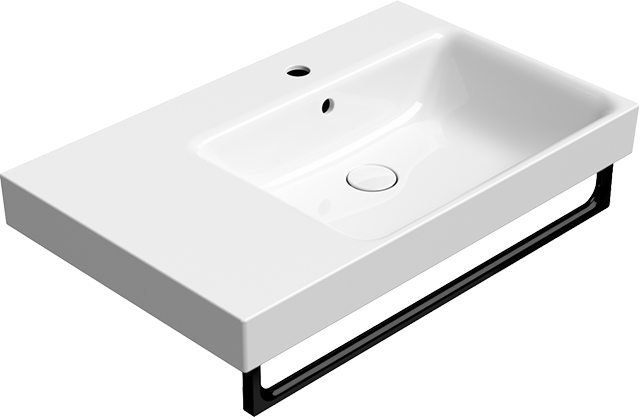 Изображение Раковина с большой чашей GSI Nubes 9630 подвесная/накладная 100х50, крыло слева