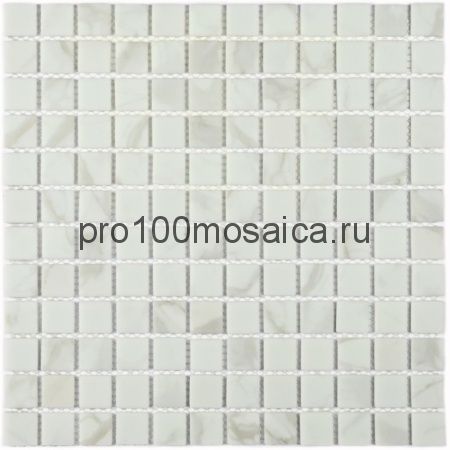 Mia white (matt) стекло .Мозаика серия CRYSTAL, размер, чип 23*23 мм:300*300*4 (Bonaparte)