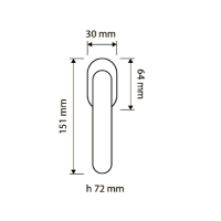 Оконная ручка Linea Cali Jenny 1730 DK схема