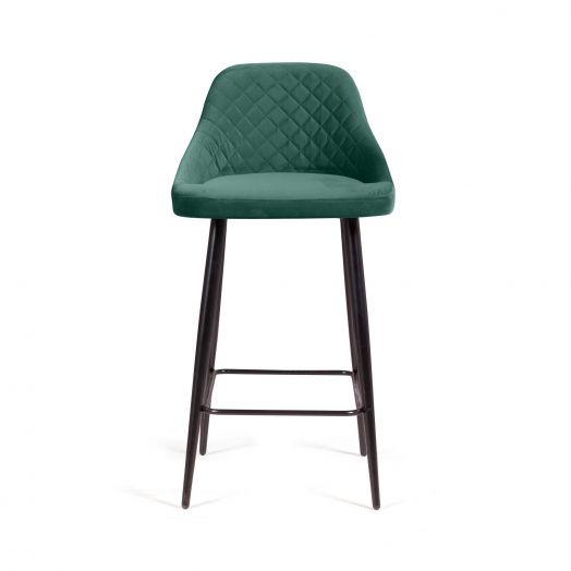 Стул барный Douglas ромб, бархат зеленый 19