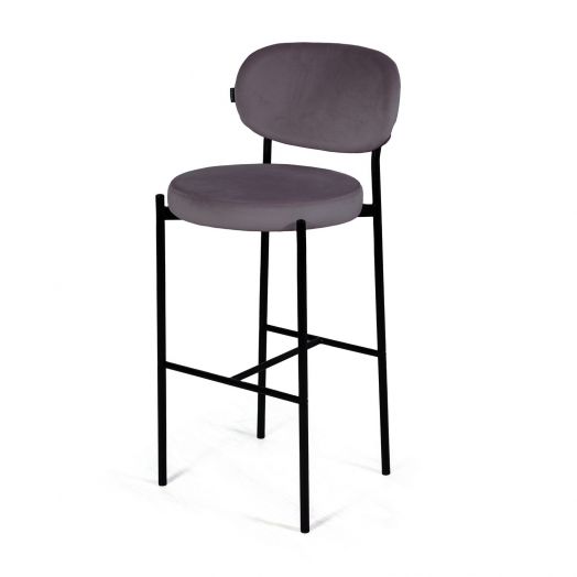 Стул барный Mason, бархат серый 26